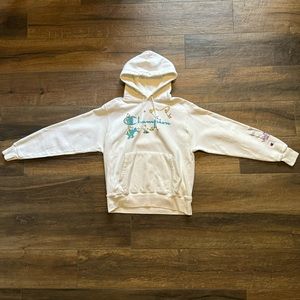 Vintage Y2K Champion X Dr Seuss White Hoodie Sweatshirt Heavyweight Medium